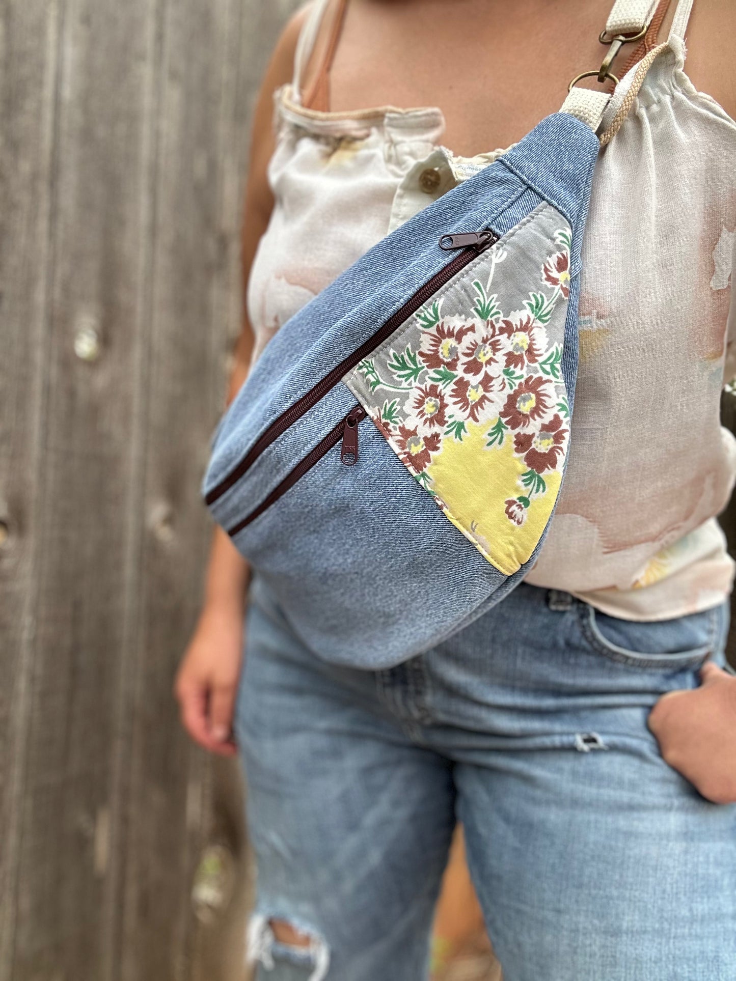 Vintage Denim and Quilt Patchwork Roadtripper