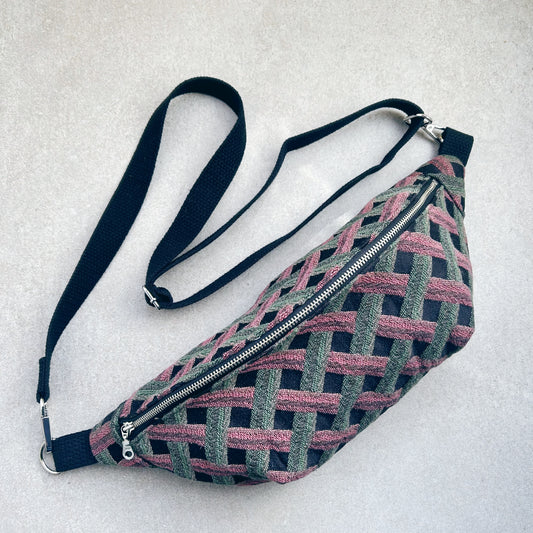 Vintage Textured Crossbody Bag