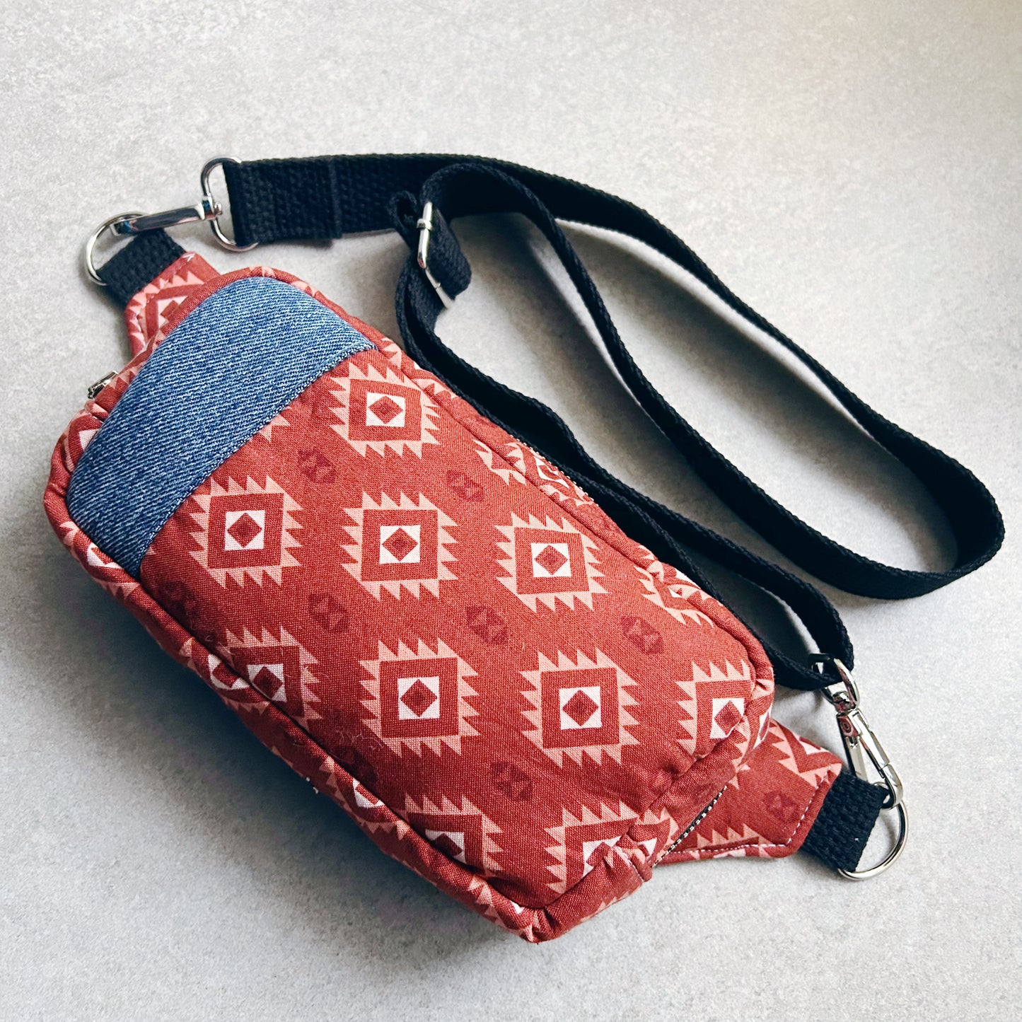 Southwest Denim Mini Crossbody Bag