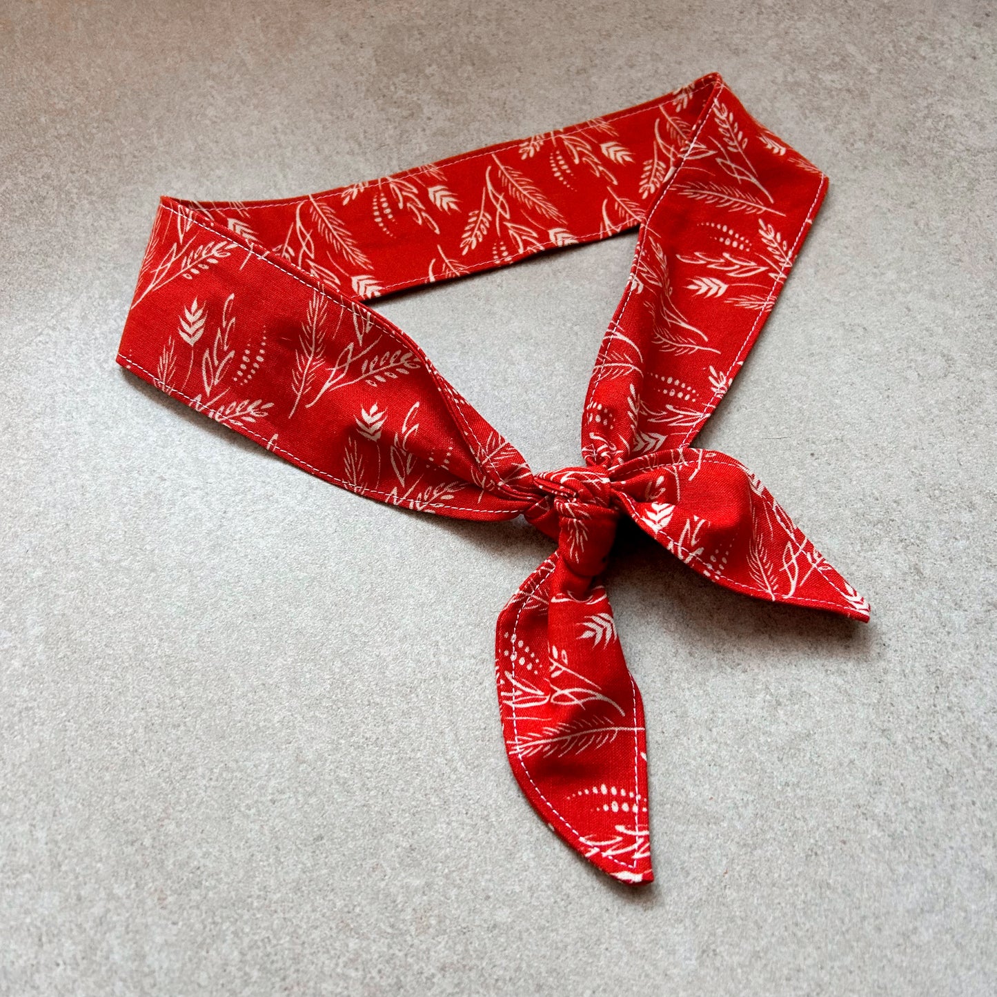Red and White Prairie Scarf Tie