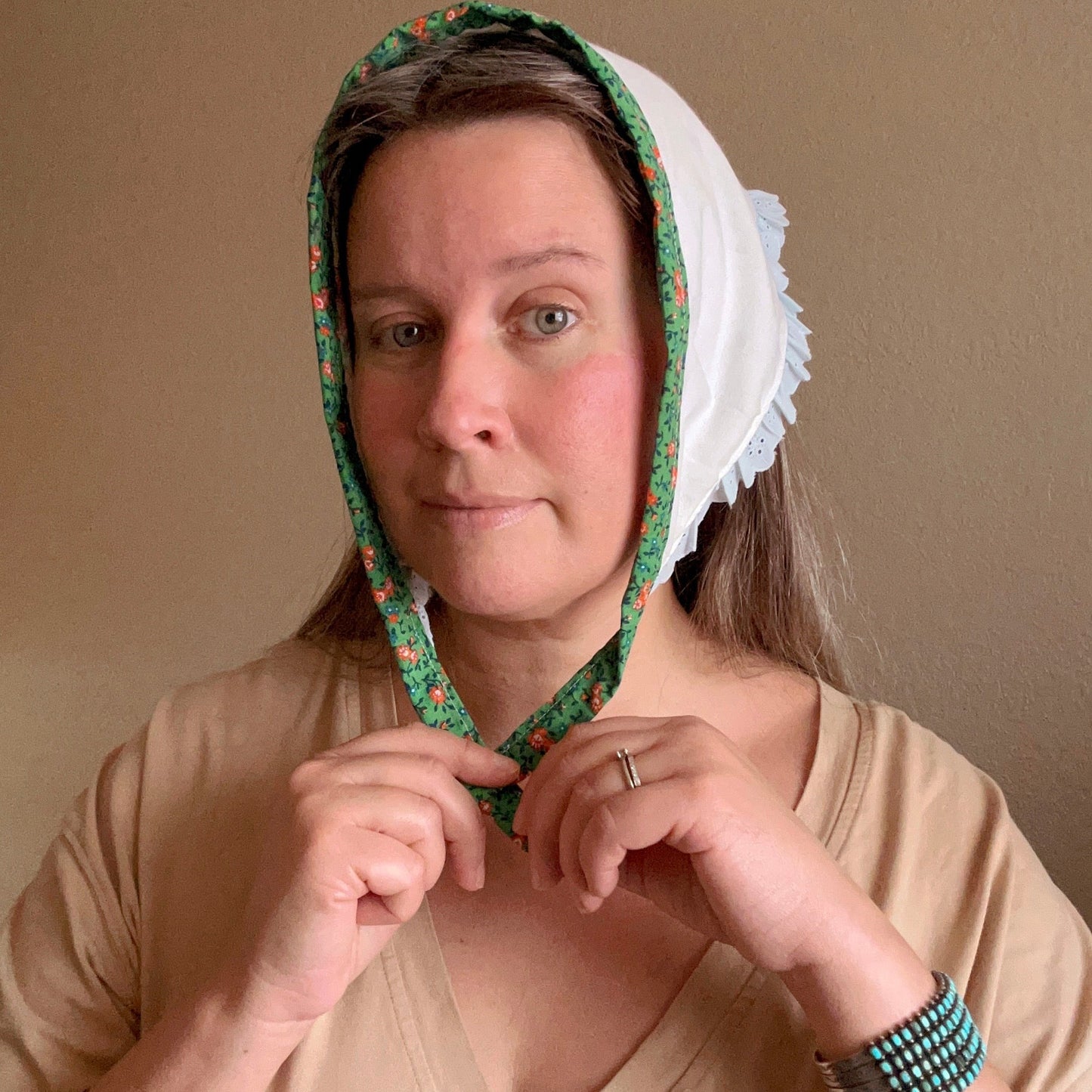 Vintage Kerchief in Cherry Embroidery