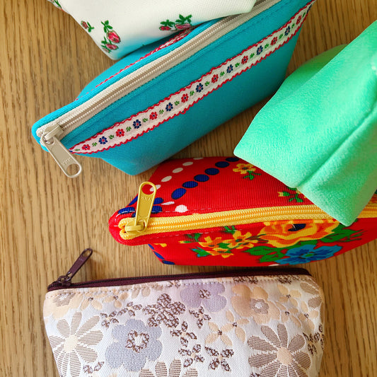 Vintage Double Knit Mini Zip Bags