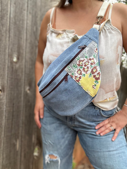 Vintage Denim and Quilt Patchwork Roadtripper