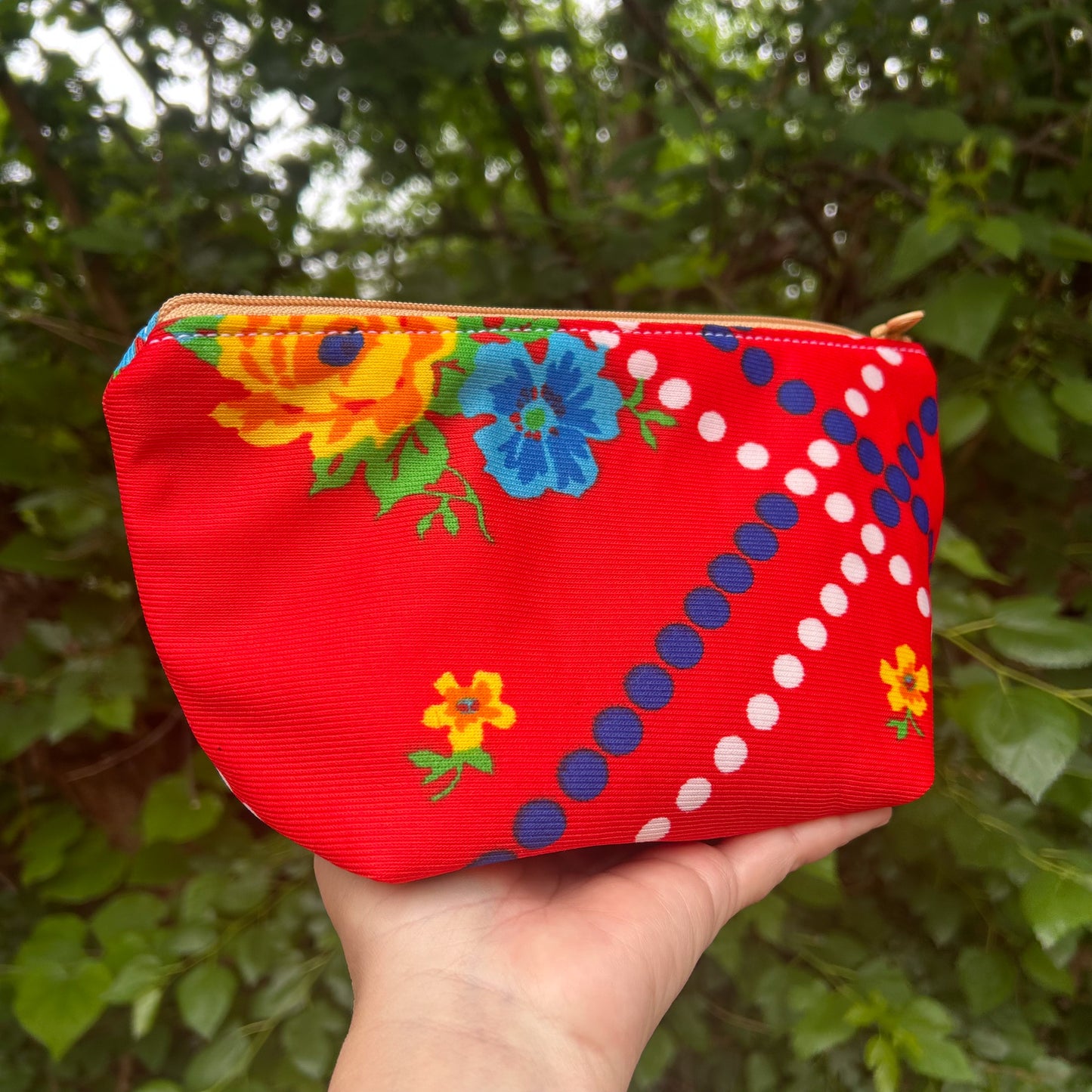 Vintage Double Knit Zip Bags