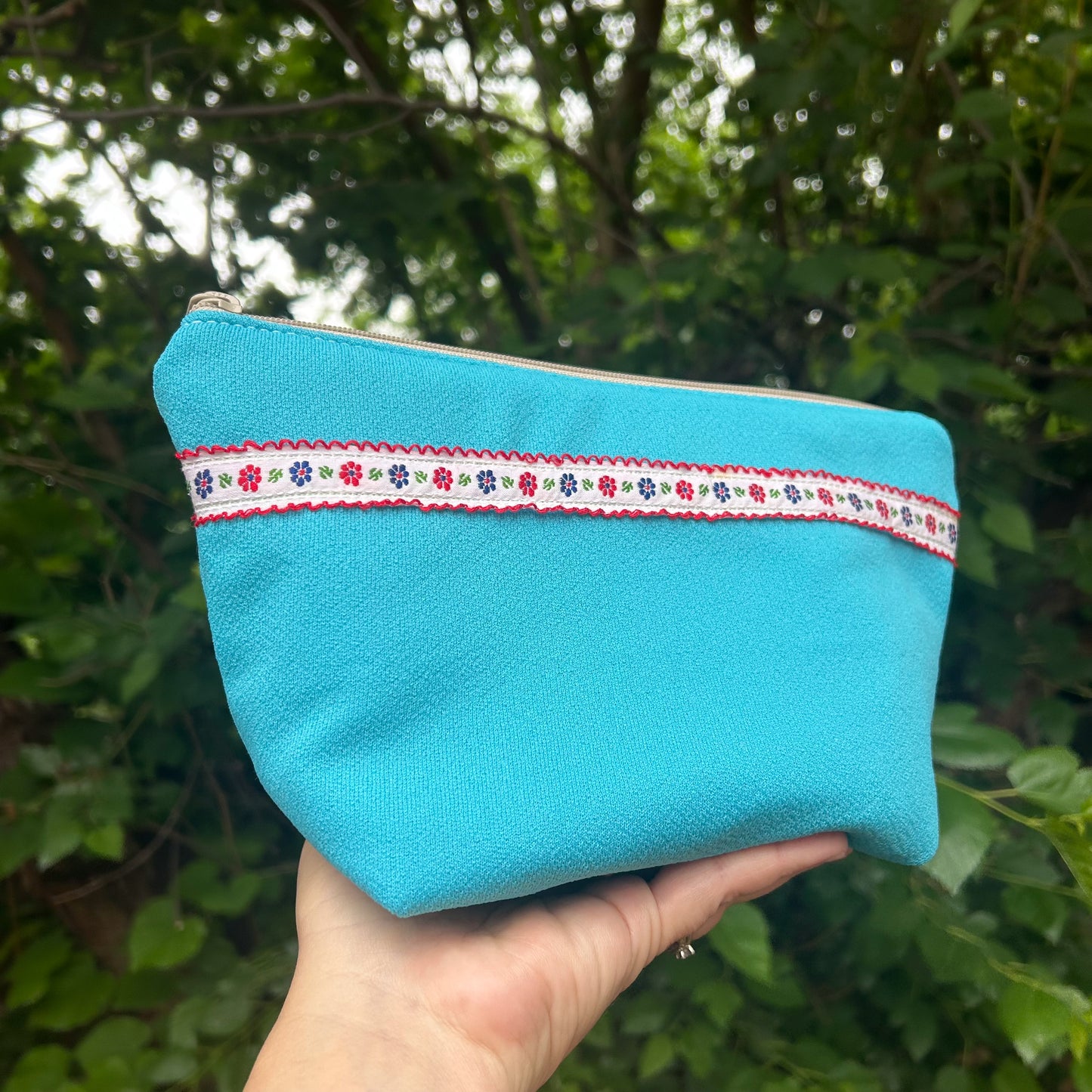 Vintage Double Knit Zip Bags
