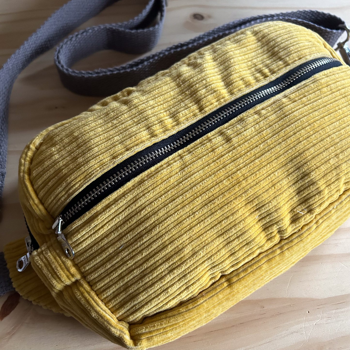 Vintage Mustard Yellow Box Crossbody Bag