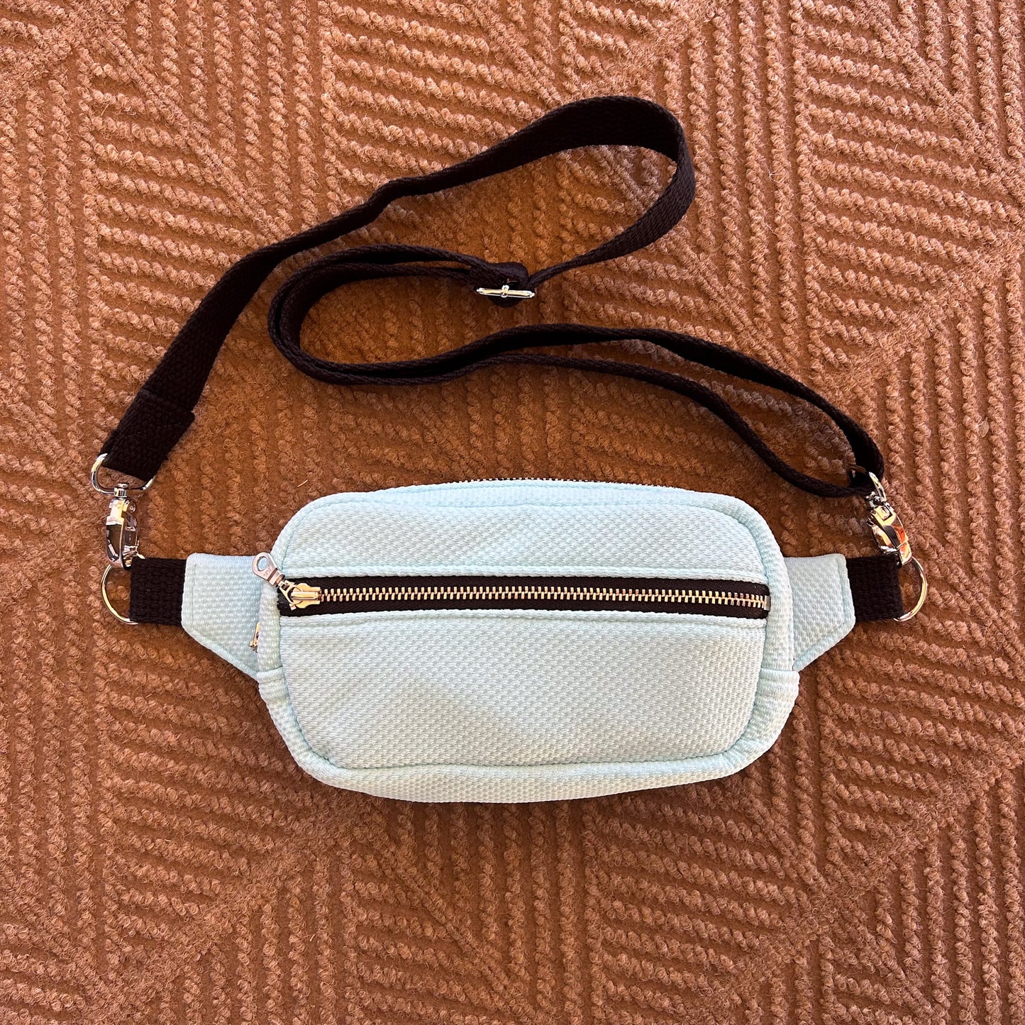 Vintage Powder Blue Mini Crossbody Bag