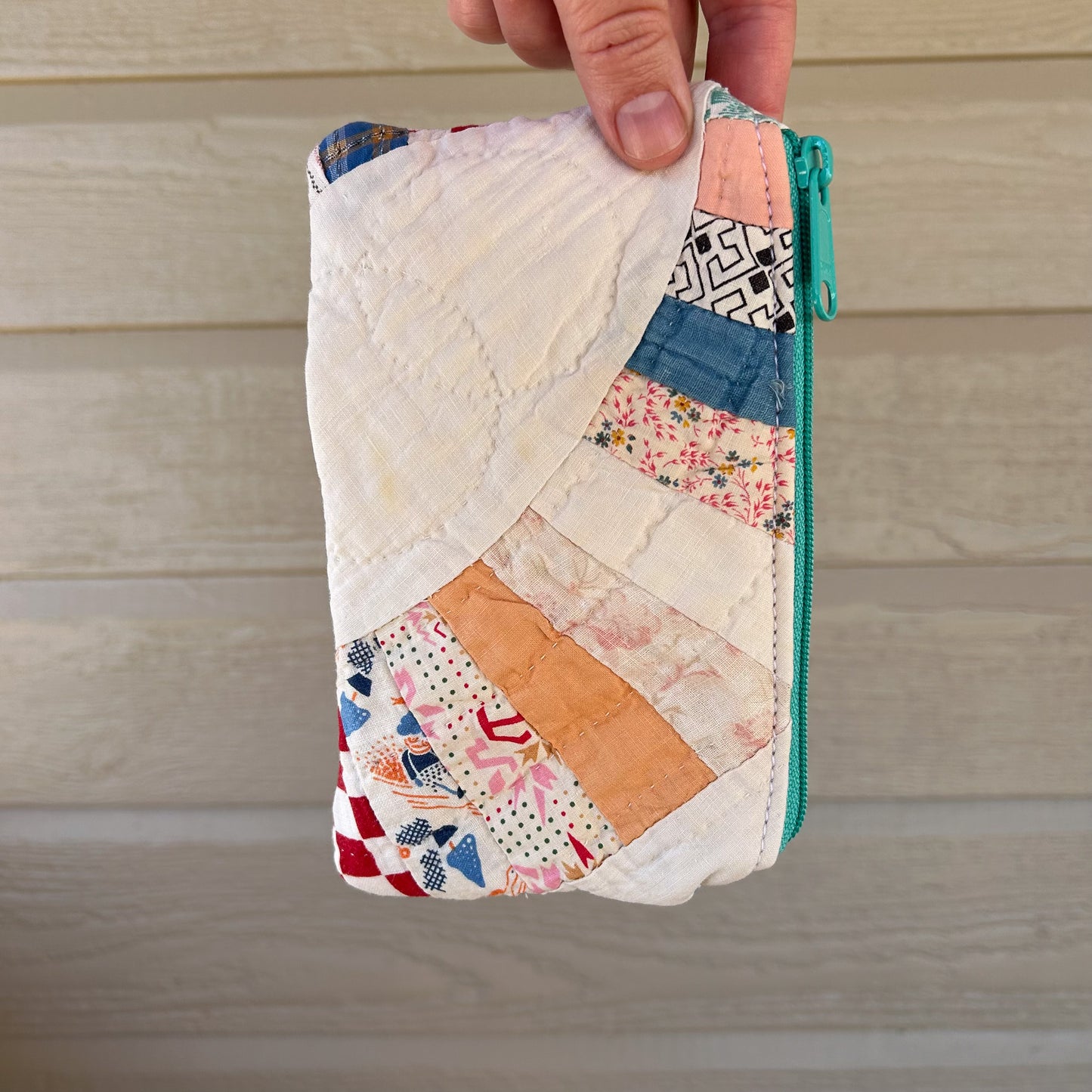 Vintage Quilted Zipper Pouches