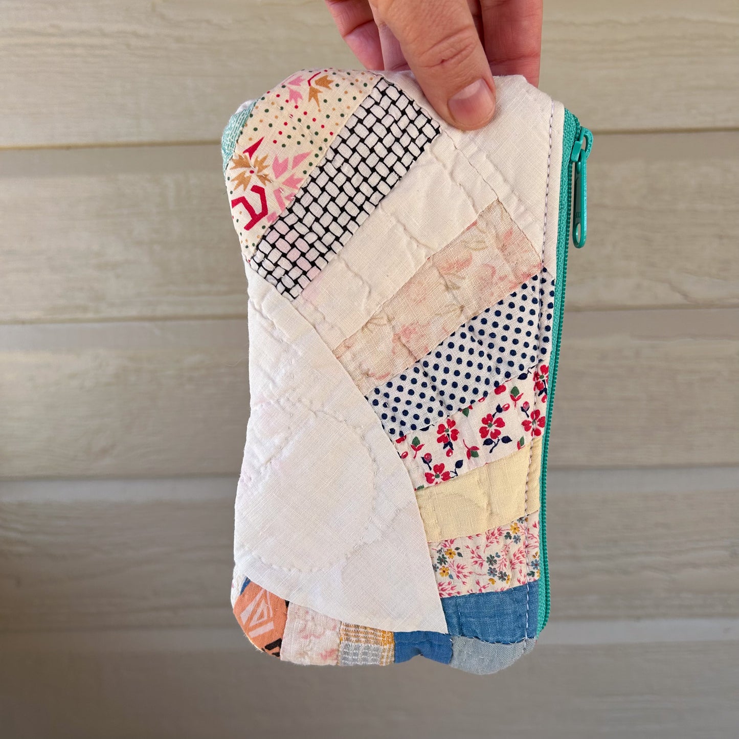 Vintage Quilted Zipper Pouches