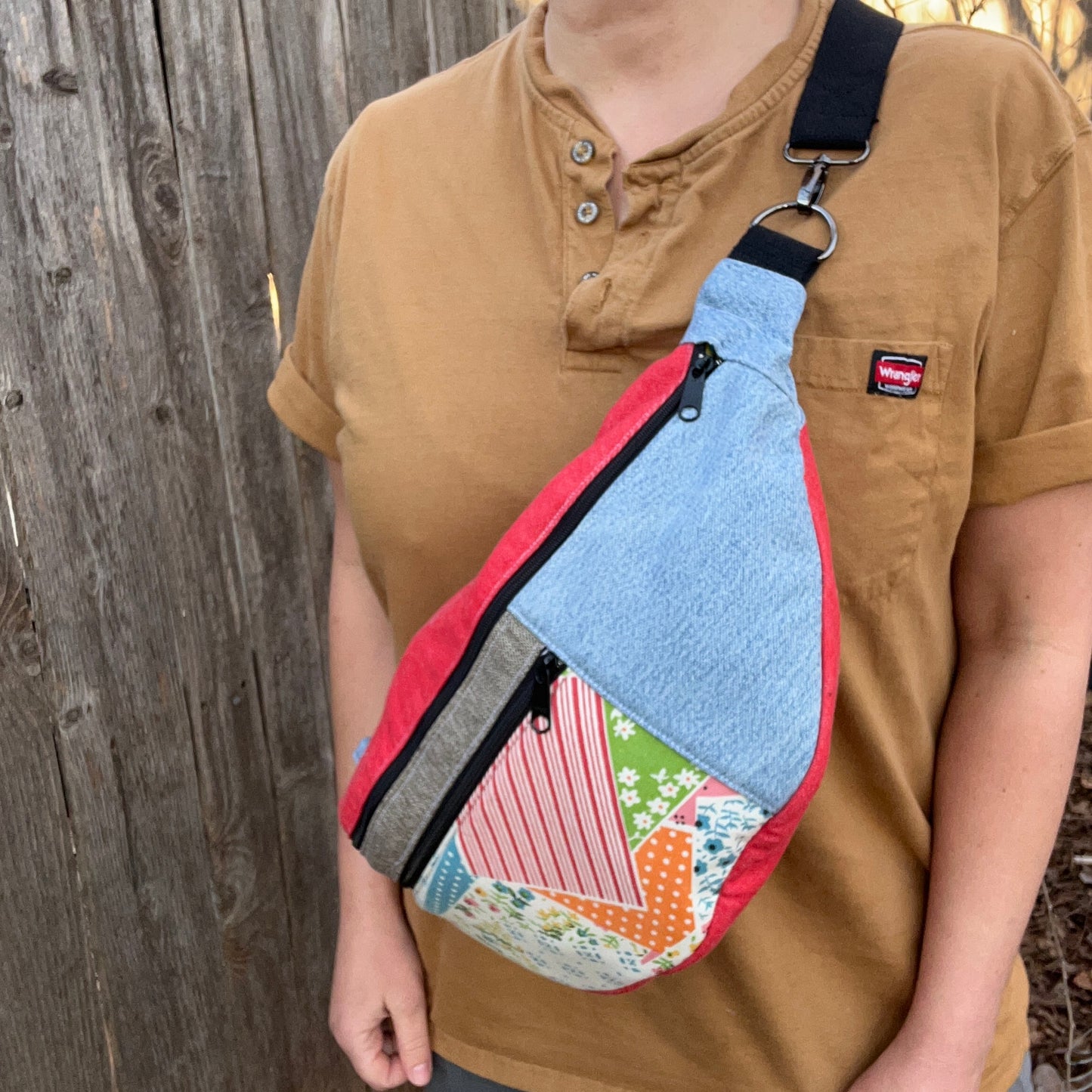 Vintage Patchwork and Denim Bag