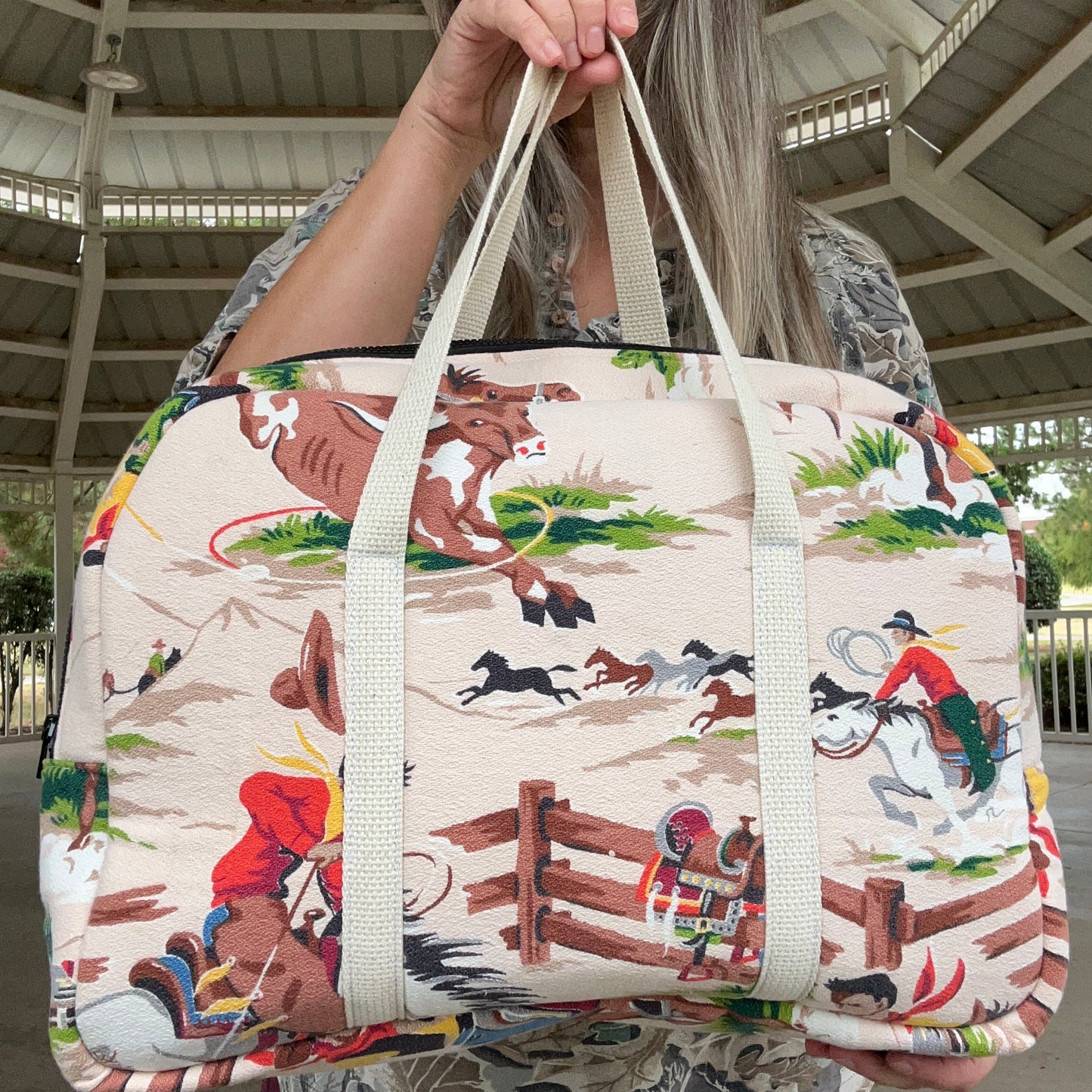 Vintage Cowboy Weekender Bag