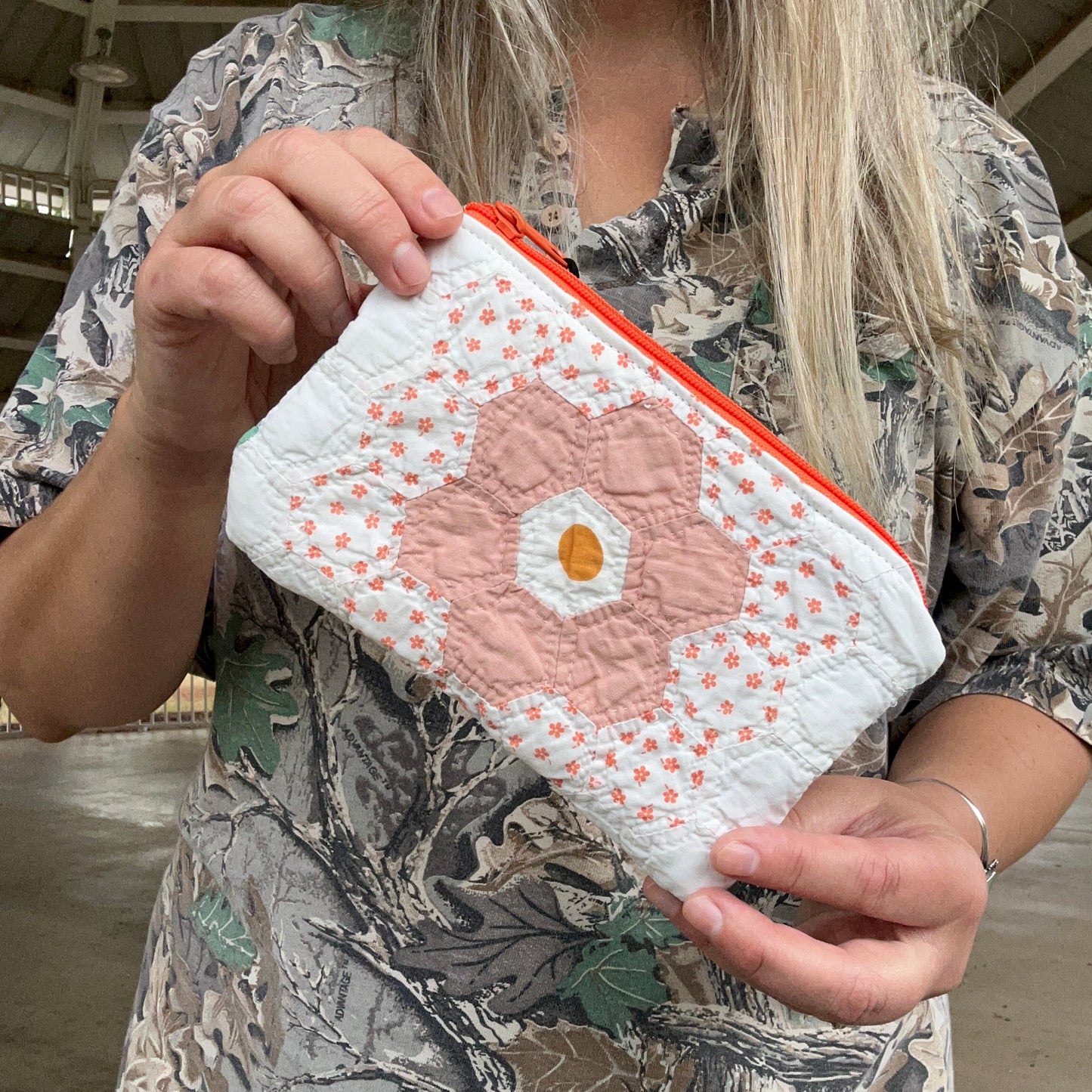 Grandmother's Garden Quilt Zip Bags