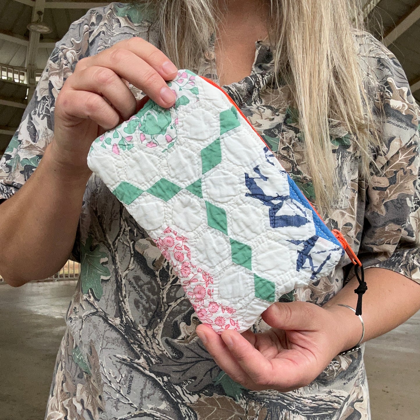 Grandmother's Garden Quilt Zip Bags