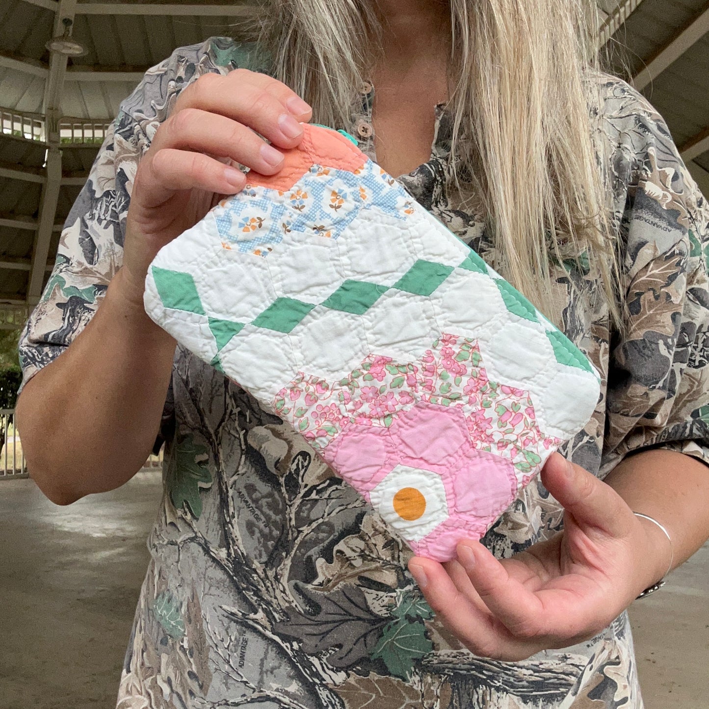 Grandmother's Garden Quilt Zip Bags