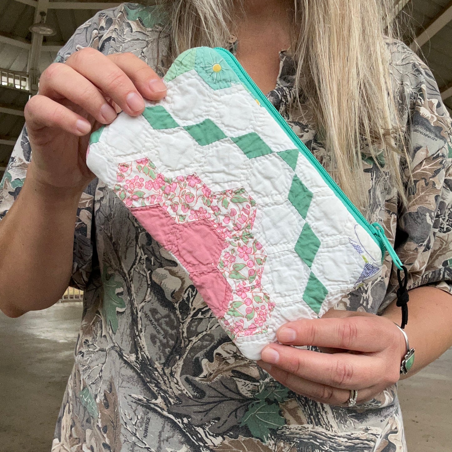 Grandmother's Garden Quilt Zip Bags