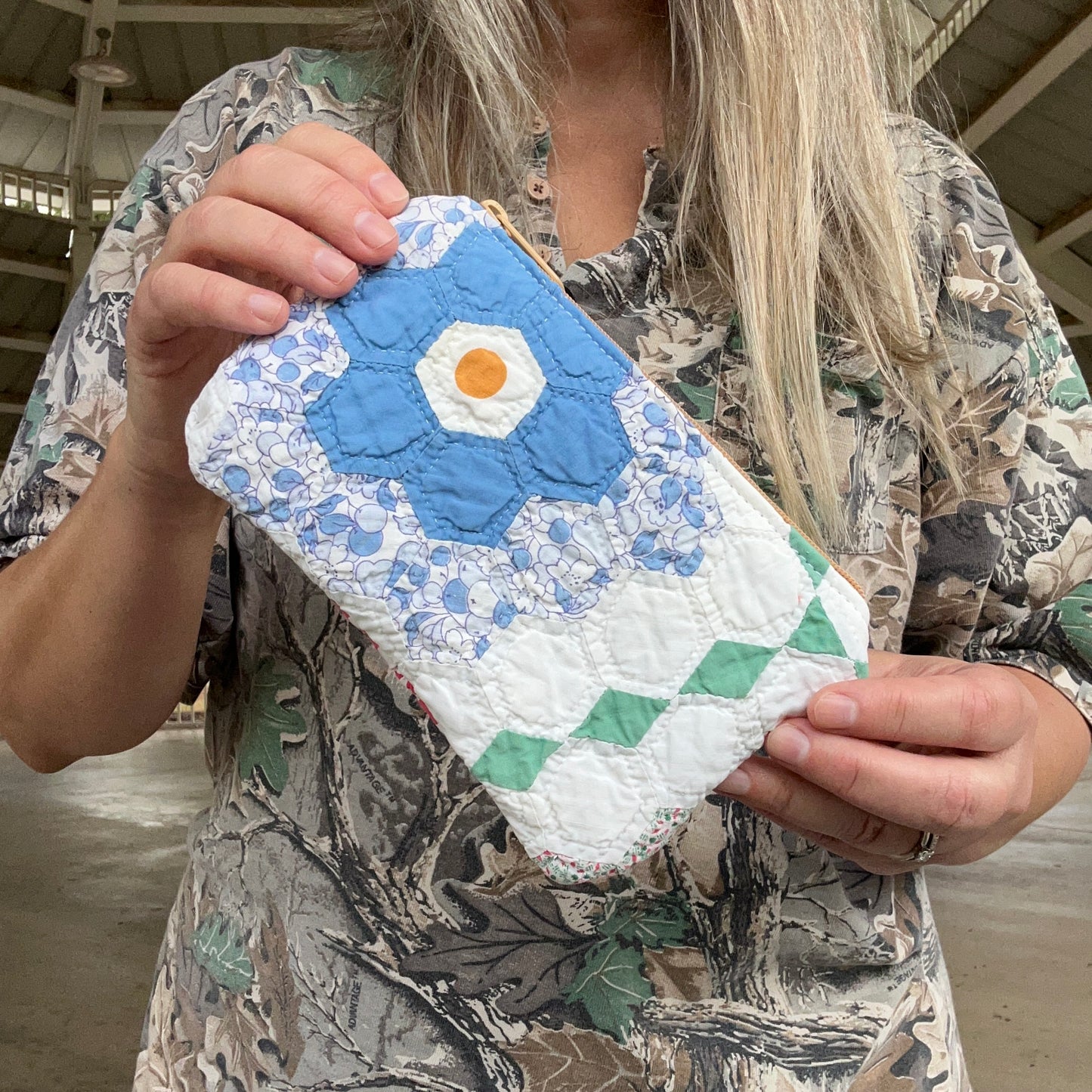 Grandmother's Garden Quilt Zip Bags