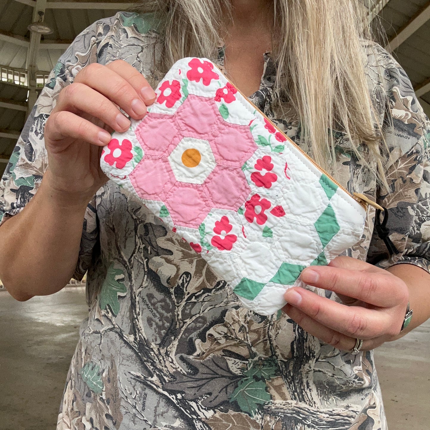 Grandmother's Garden Quilt Zip Bags