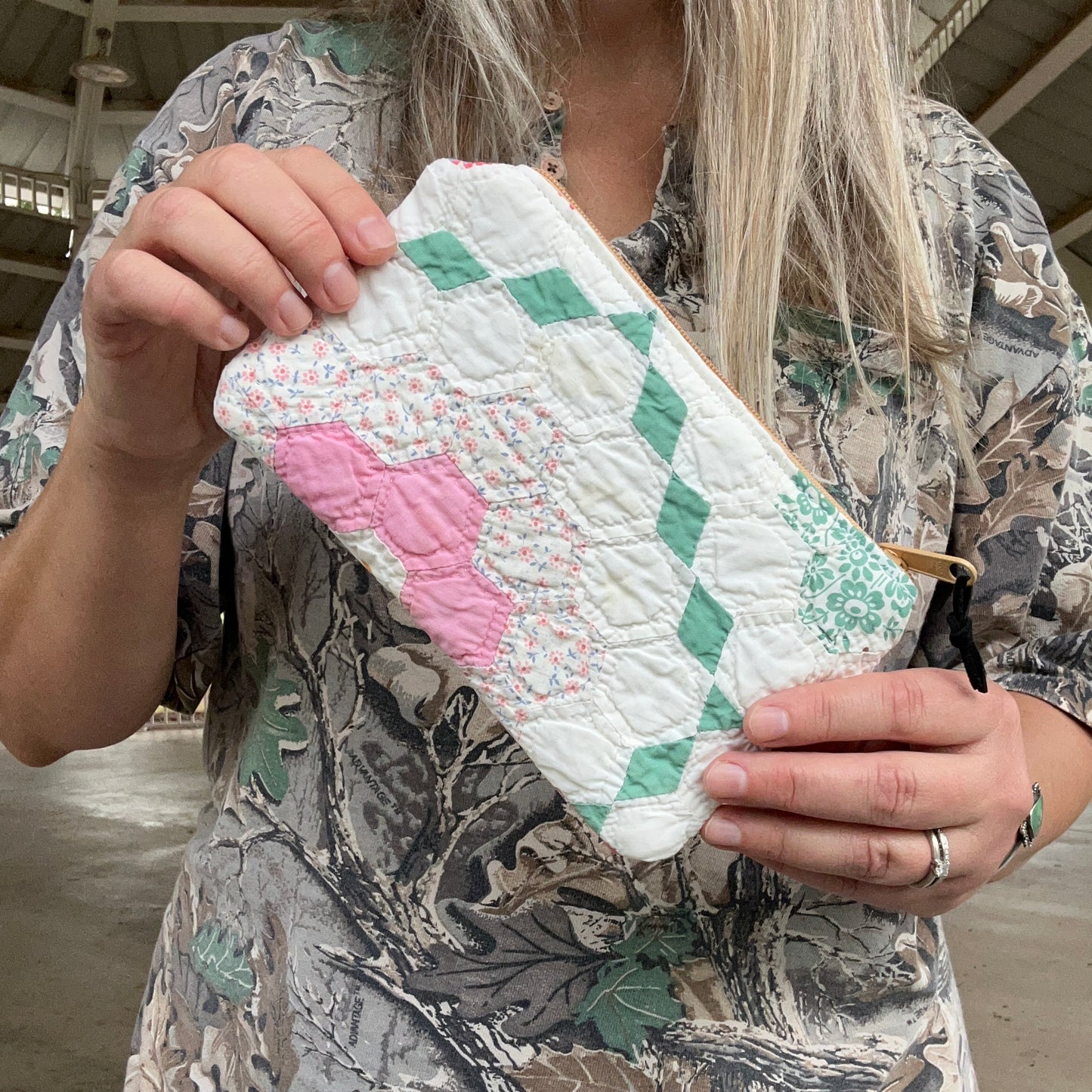 Grandmother's Garden Quilt Zip Bags