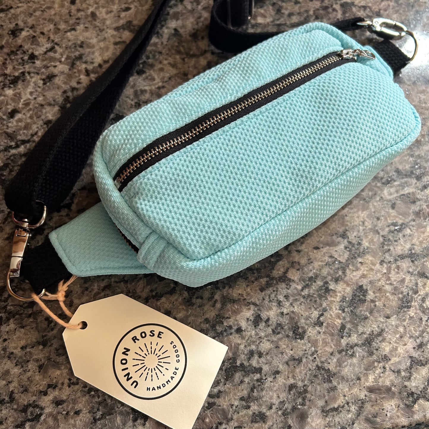 Vintage Powder Blue Mini Crossbody Bag