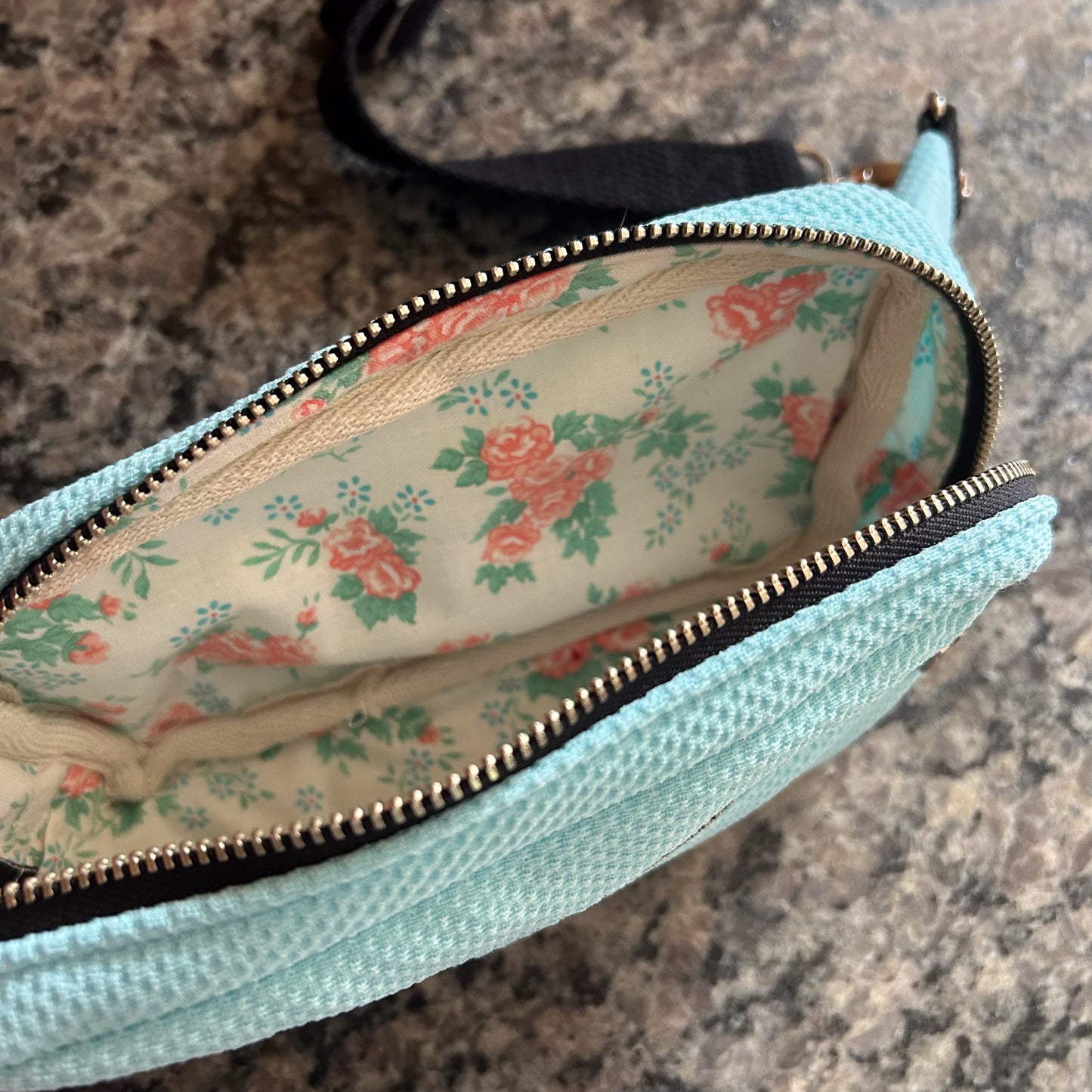 Vintage Powder Blue Mini Crossbody Bag