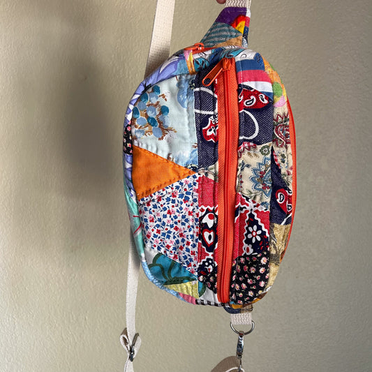 Vintage Quilted Crossbody Bag